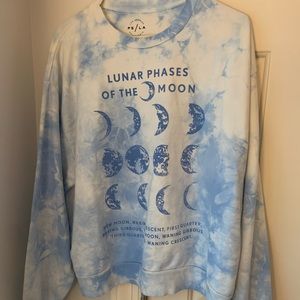 Pacsun LA Hearts Phases of the Moon Crewneck